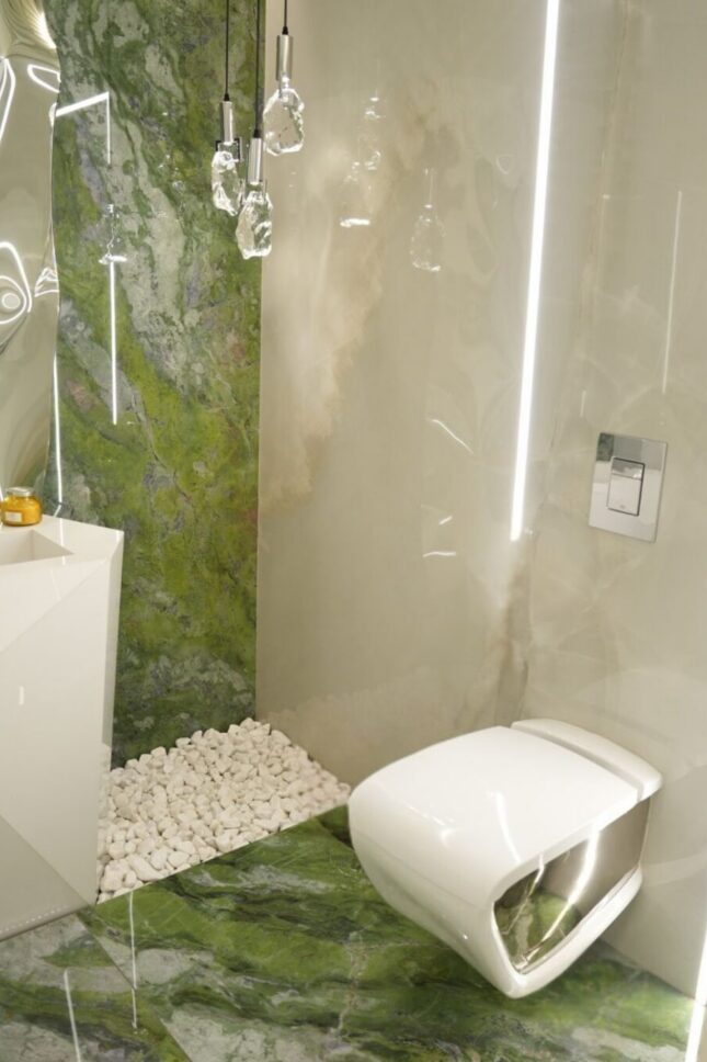 The Veined Perspective Guest Bathroom close