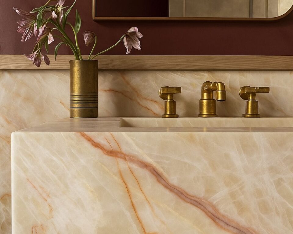 Beige Onyx Veins of Light